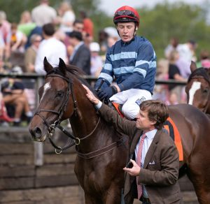 Rocket One and Graham Watters return from a win at Shawan Downs.